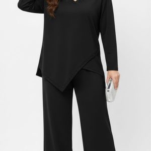 Crna trenerka sa sitnim cirkonima