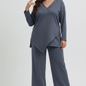 Siva komplet trenerka sa cirkonima