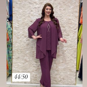 Ljubičasti komplet sa cirkonima