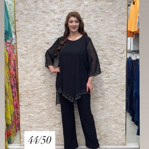 Elegantan crni komplet plus size