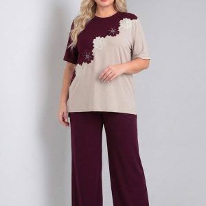 Bordo krem komplet trenerka