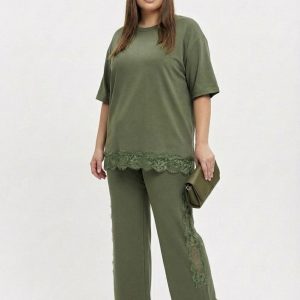 Zeleni komplet sa čipkom