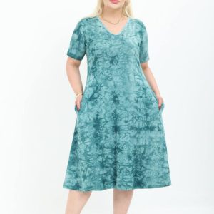 Zelena haljina plus size