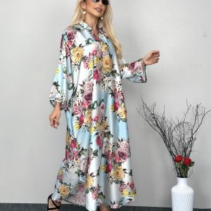 Efektna cvetna haljina PLUS SIZE