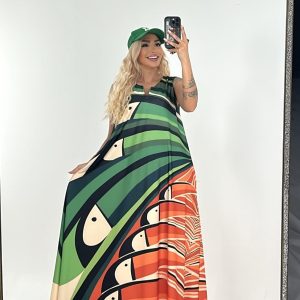Duga efektna haljina PLUS SIZE