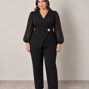 Crni elegantni komplet PLUS SIZE
