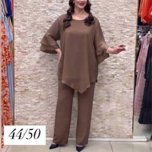 Braon komplet tunika i pantalone